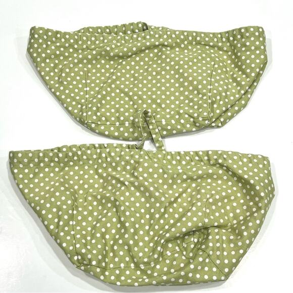 Pottery Barn Kids Green Mini Dot Sabrina basket liner 12”x6” M medium x2 SET - Picture 4 of 9